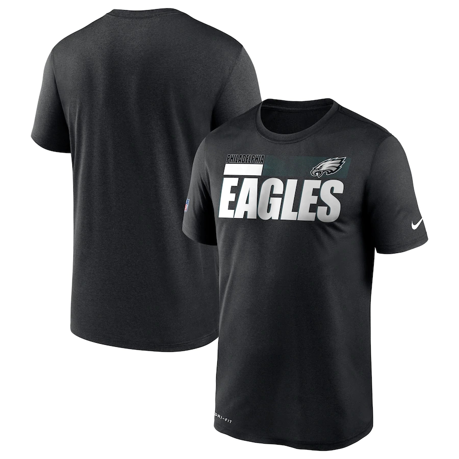 Men's Philadelphia Eagles 2020 Black Sideline Impact Legend Performance T-Shirt